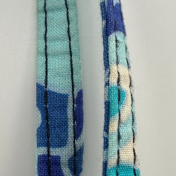 Vera Bradley Quilted Floral Tri-fold Mini Wallet Lanyard Keyring Signed - Picture 13 of 15